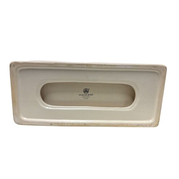 Pfaltzgraff Tea Rose Stoneware Rectangle 4 Wick Brick Candle Holder - Picture 5 of 6